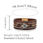 Evil Eye Rhinestone Magnetic Bracelets B3565