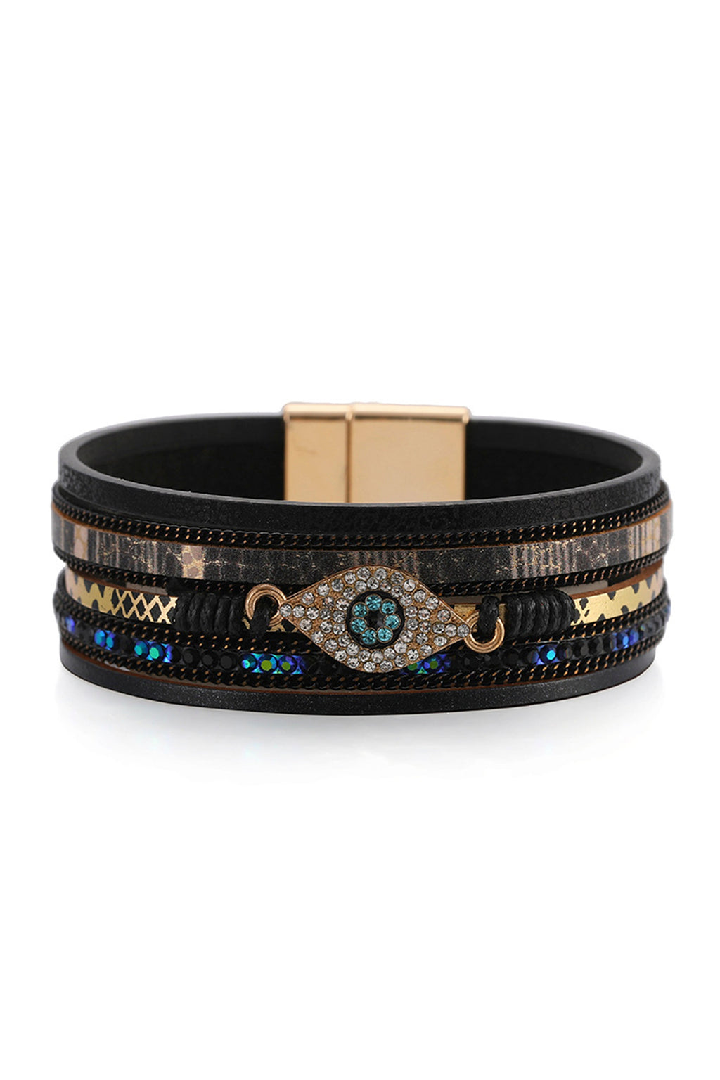 Evil Eye Rhinestone Magnetic Bracelets B3565