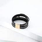 Circle Leather Magnetic Bracelets B3586