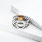 Circle Leather Magnetic Bracelets B3586
