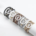Circle Leather Magnetic Bracelets B3586