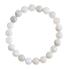 White Crazy Agate Stone Stretch Bracelet B3590-10MM