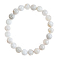 White Crazy Agate Stone Stretch Bracelet B3590-8MM
