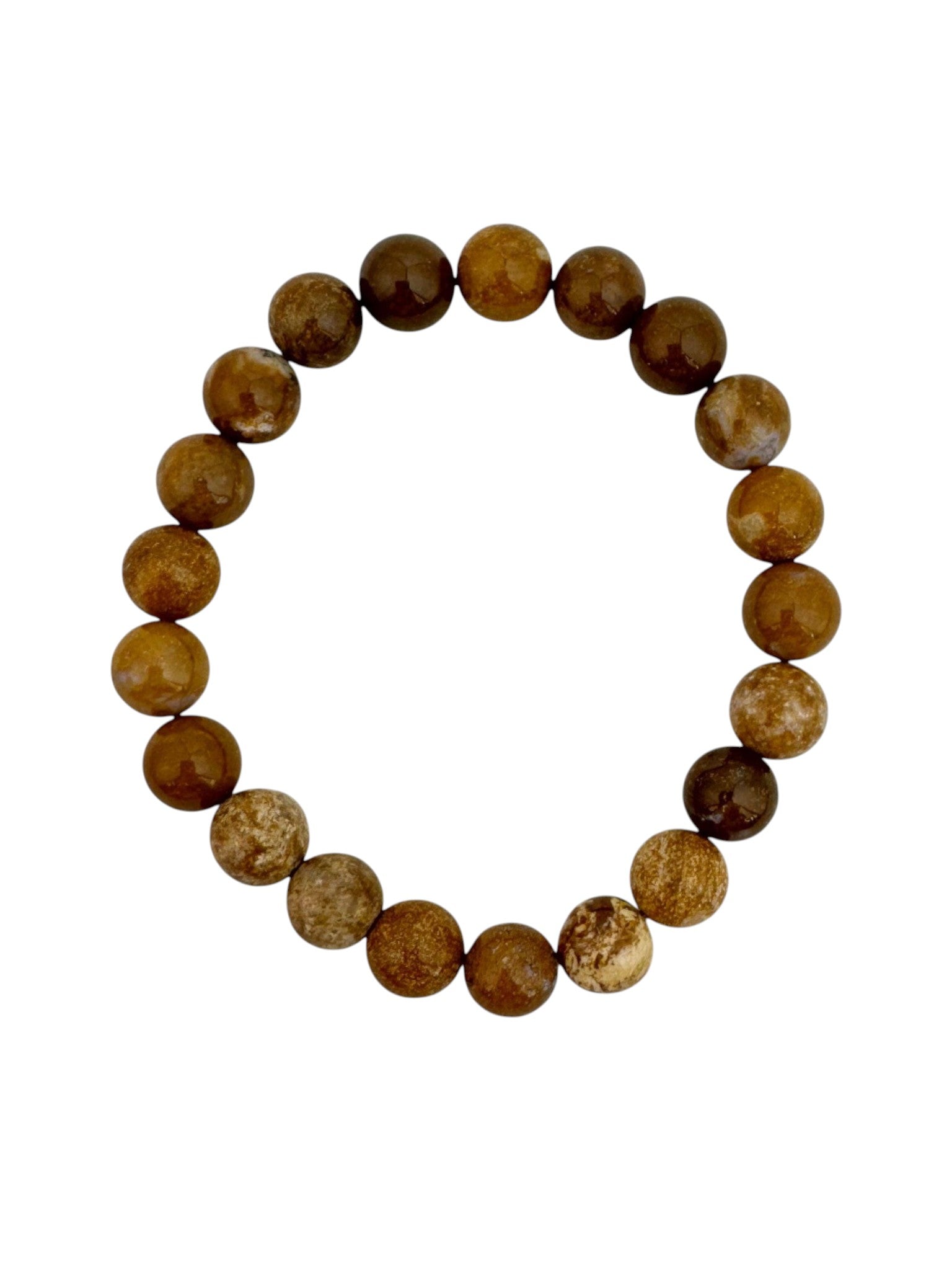 Yellow Agate Stone Stretch Bracelet B3592-10MM