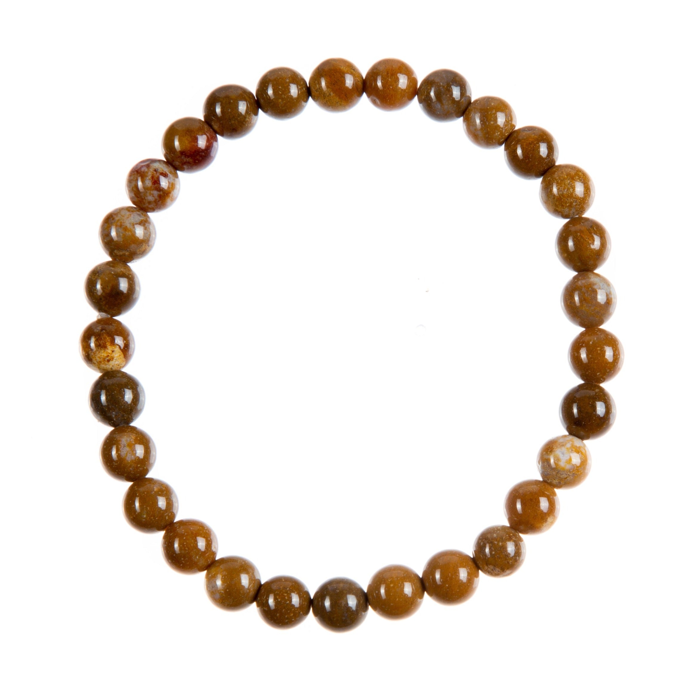 Yellow Agate Stone Stretch Bracelet B3592-6MM