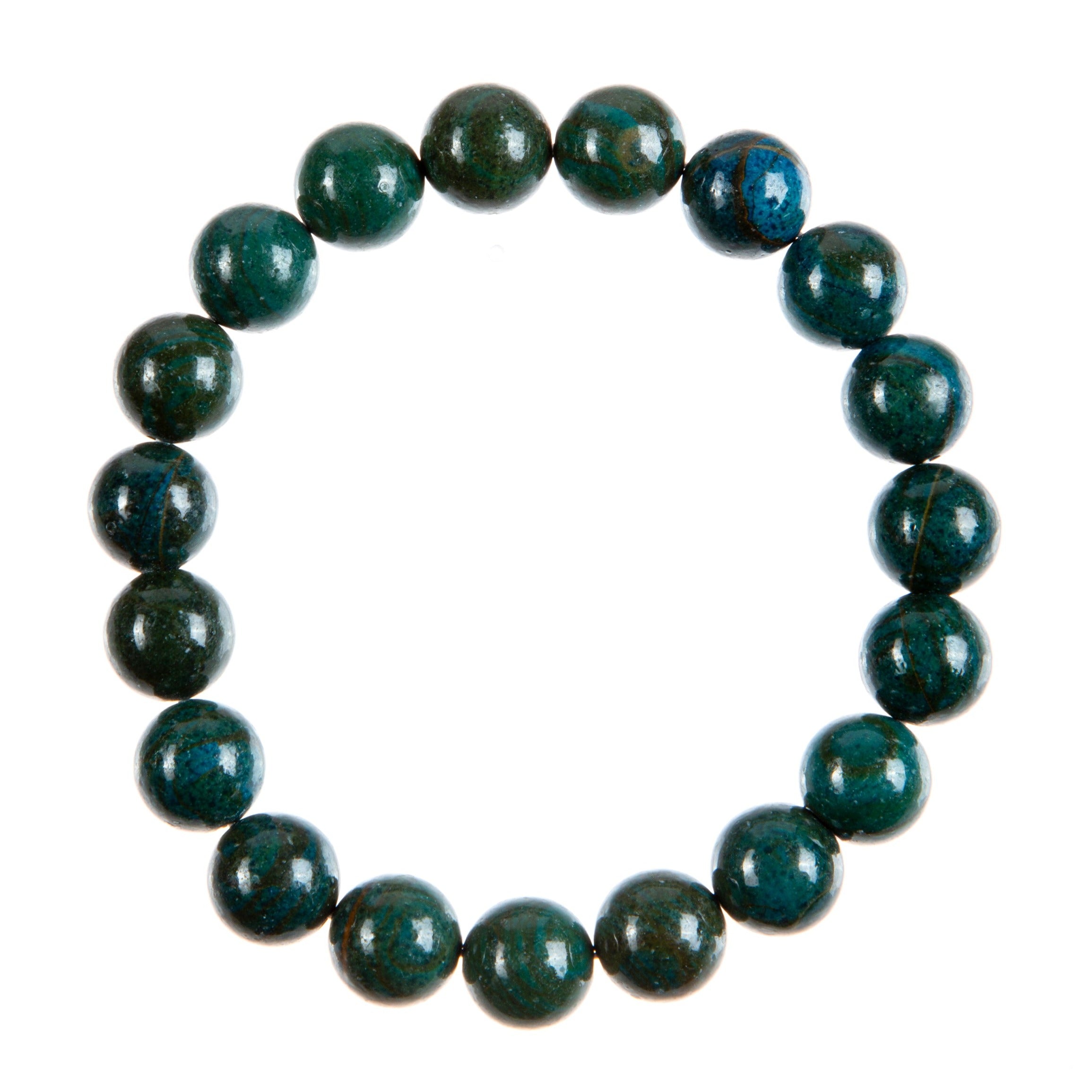 Blue Apatite Stone Stretch Bracelet B3594-10MM