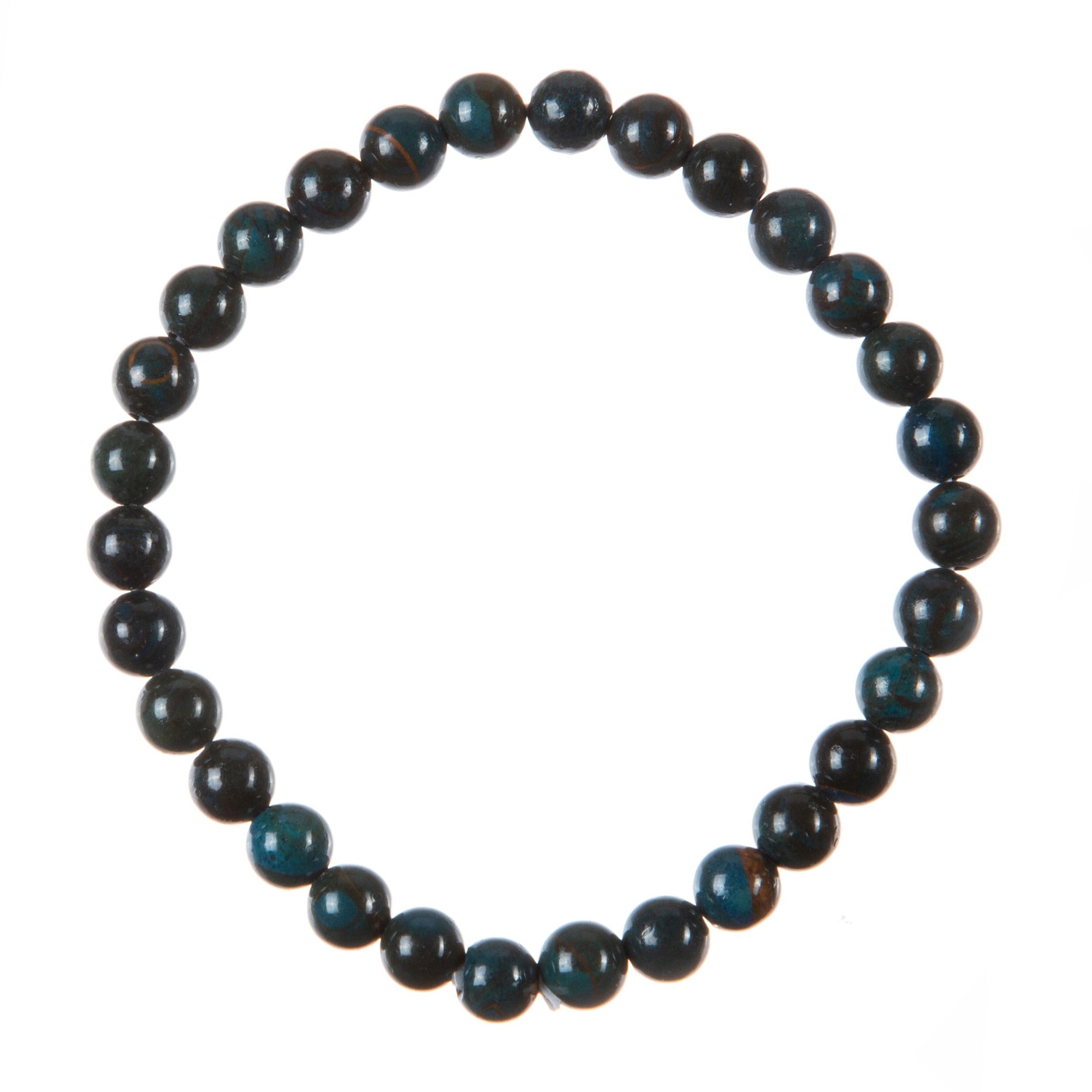 Blue Apatite Stone Stretch Bracelet B3594-6MM