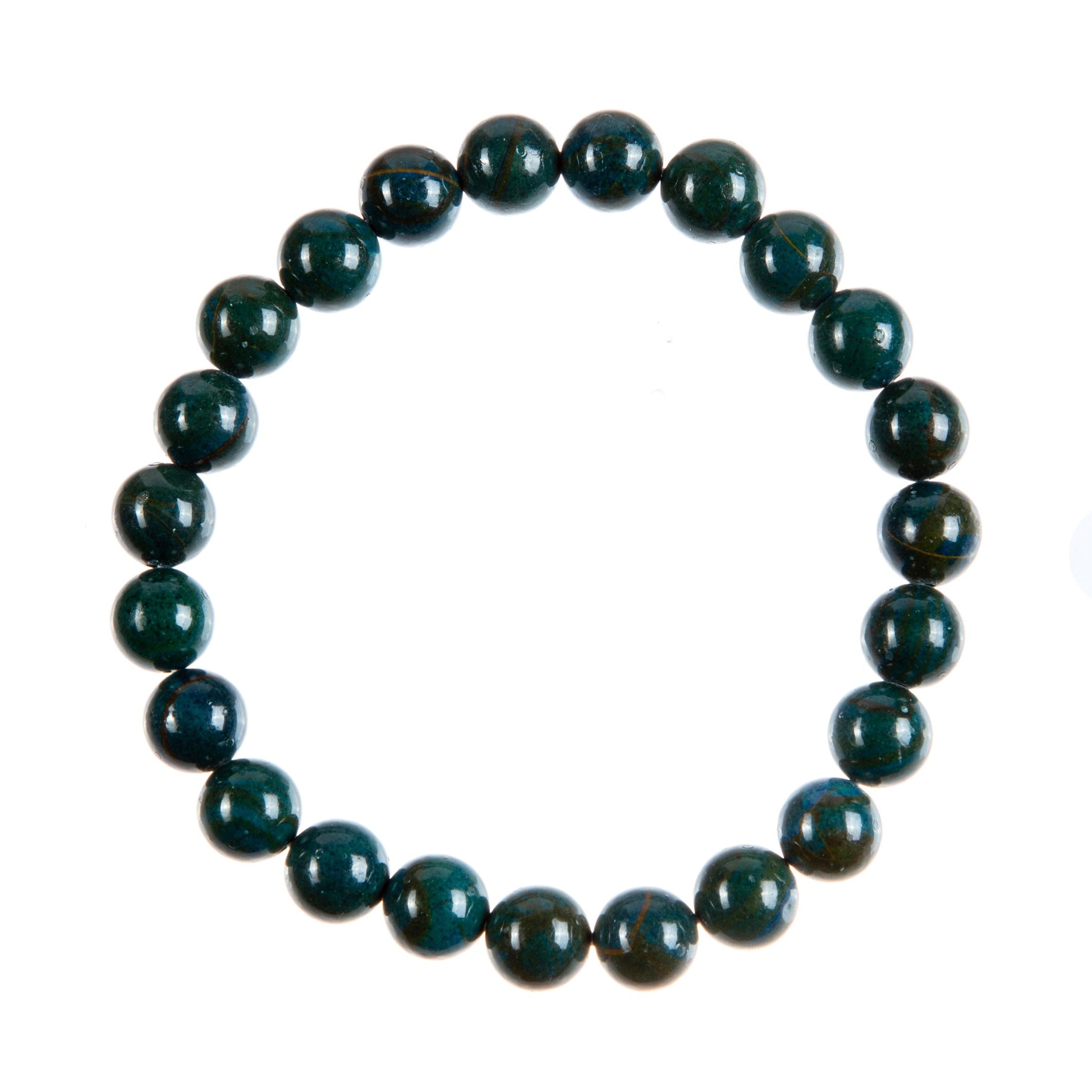Blue Apatite Stone Stretch Bracelet B3594-8MM