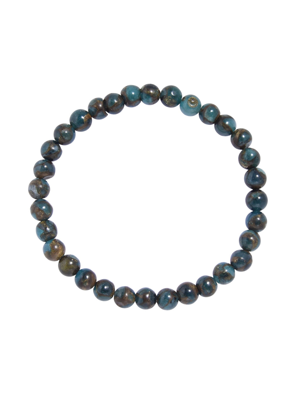 Blue Cloisonne Stone Stretch Stretch Bracelet B3599-6MM