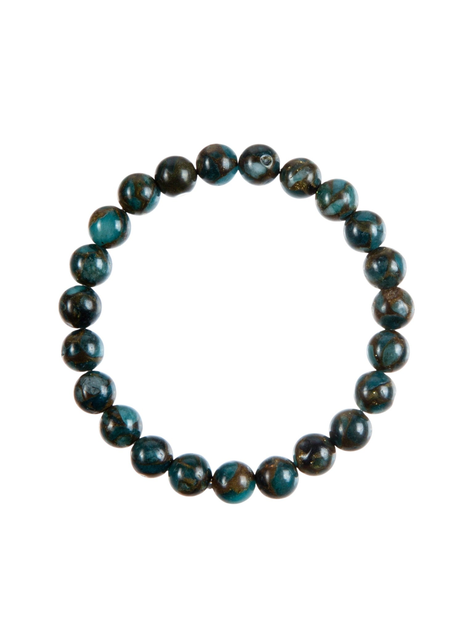 Blue Cloisonne Stone Stretch Bracelet B3599-8MM