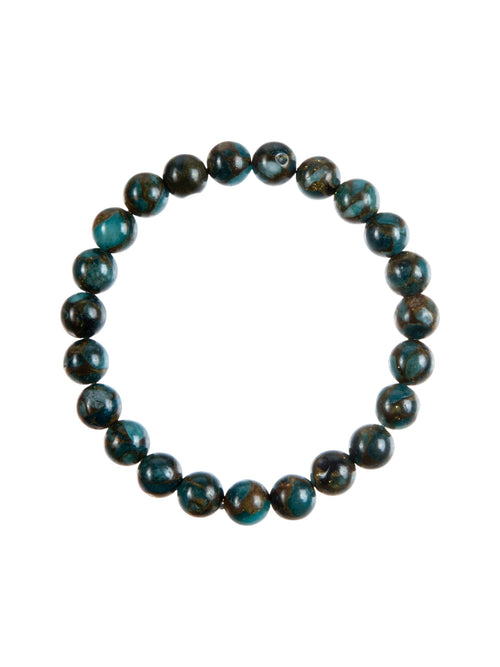 Blue Cloisonne Stone Stretch Stretch Bracelet B3599-6MM