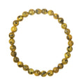 Yellow Black Granite Stone Stretch Bracelet B3601-6MM