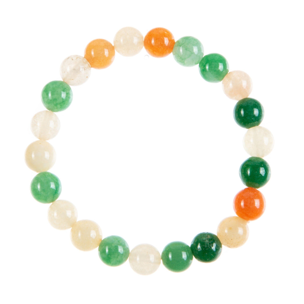 Multi Chalcedony Stone Stretch Bracelet B3604-8MM