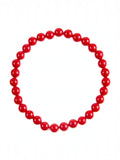 Coral Jade Stone Stretch Bracelet B3605-6MM
