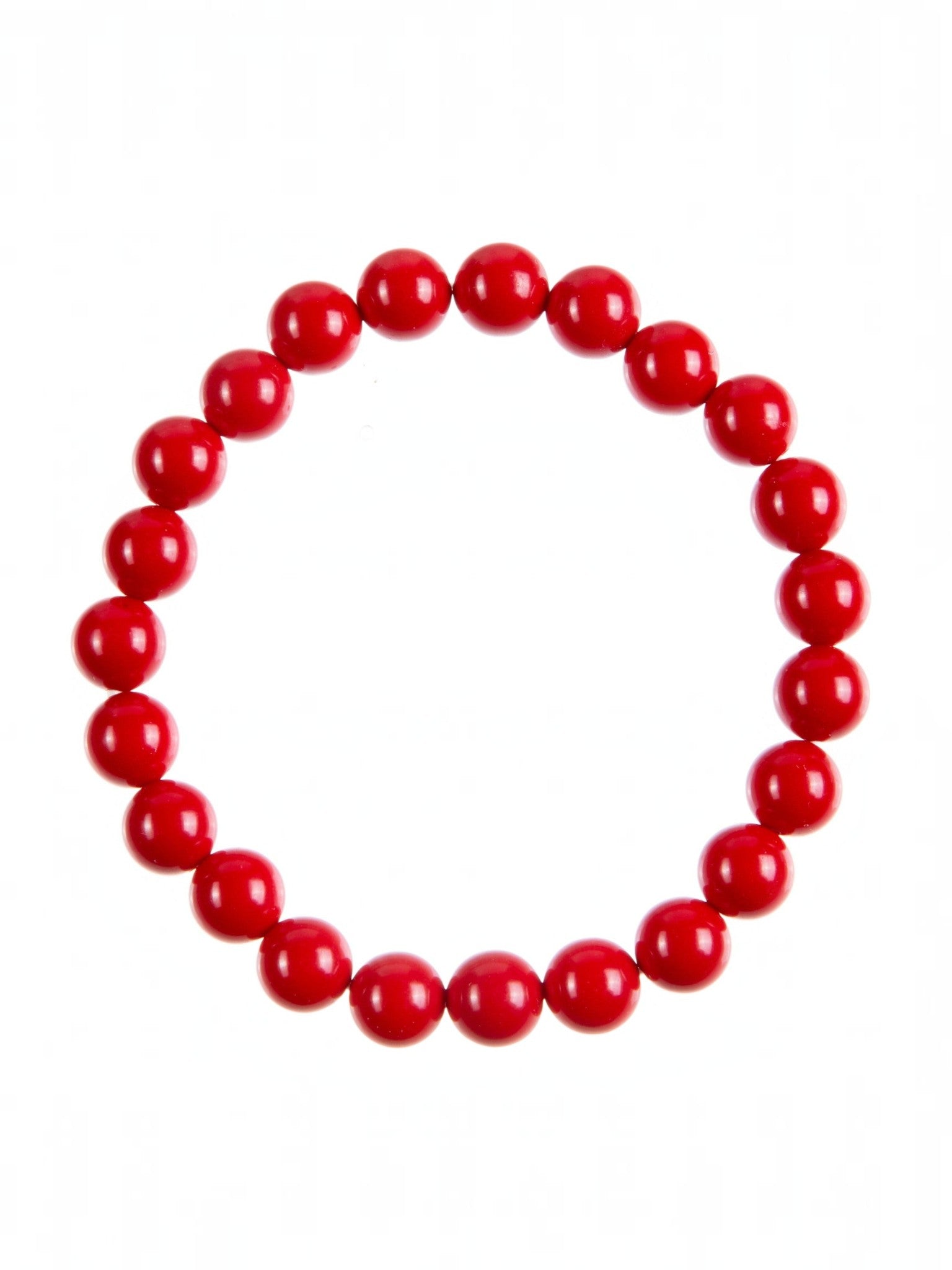 Coral Jade Stone Stretch Bracelet B3605-8MM