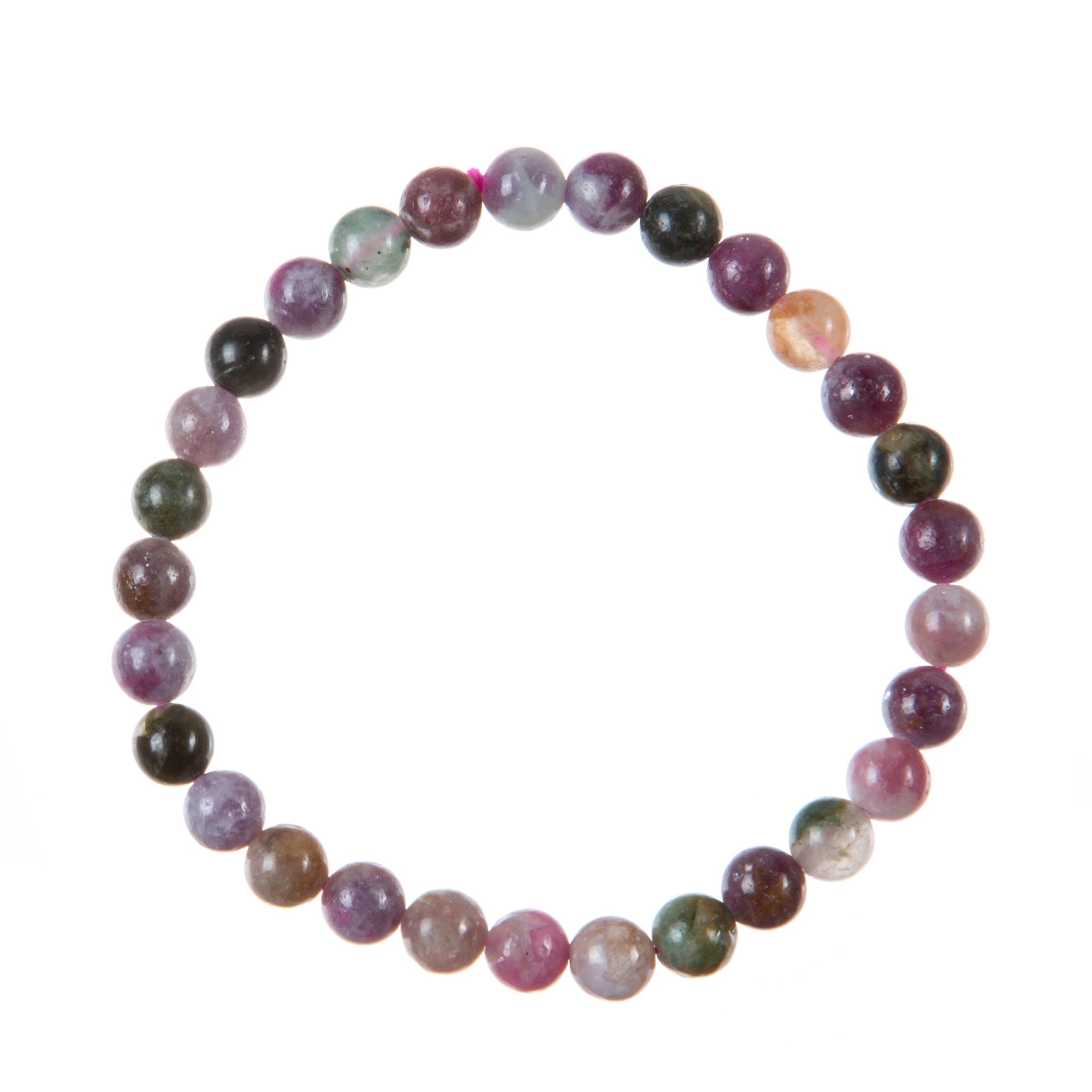 Tourmaline Stone Stretch Bracelet B3617-6MM