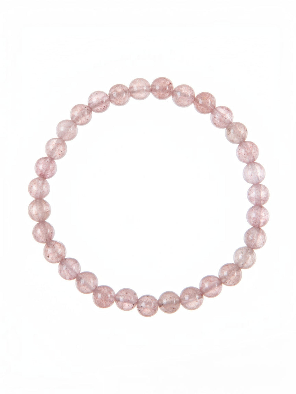 Strawberry Quartz Stone Stretch Bracelet B3621-6MM