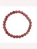 Strawberry Quartz Stone Stretch Bracelet B3621-6MM