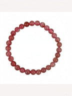 Strawberry Quartz Stone Stretch Bracelet B3621-6MM