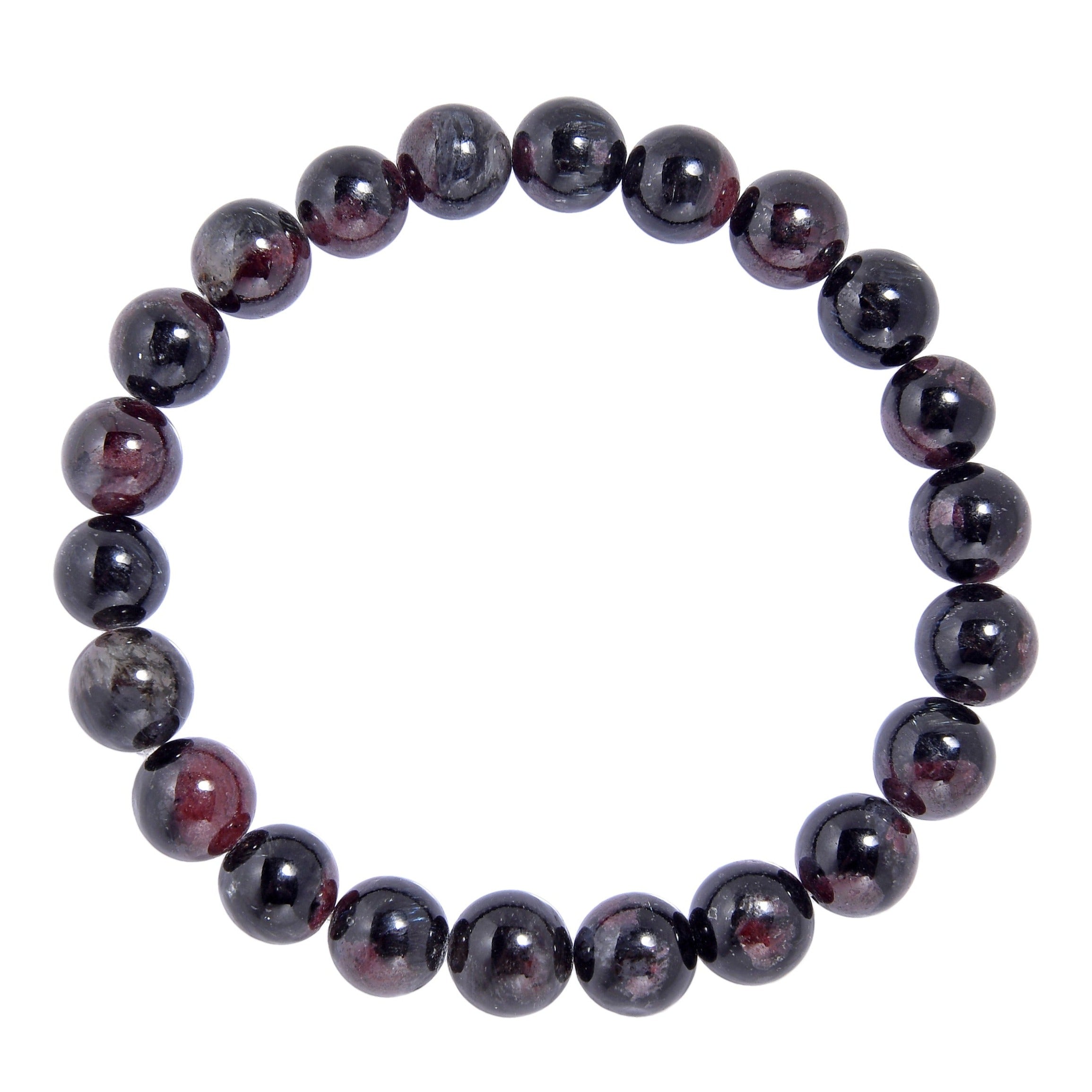 Garnet Stone Stretch Bracelet B3622-8MM