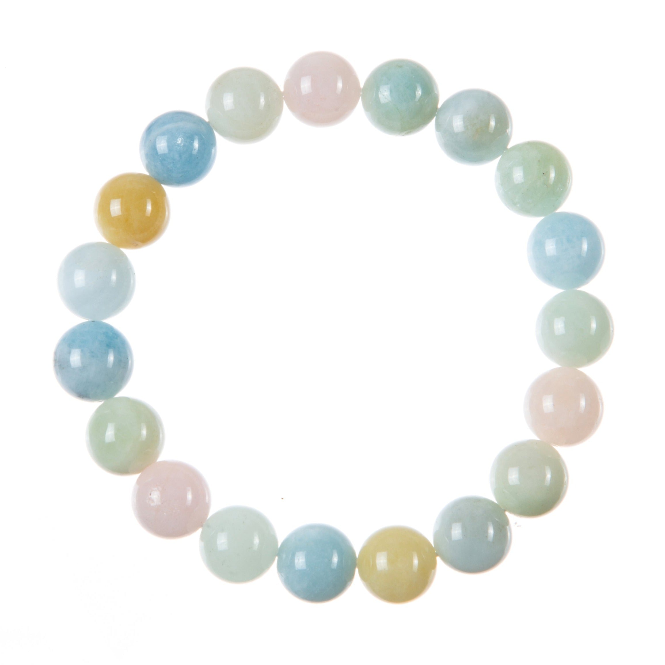 Morganite Stone Stretch Bracelet B3625-10MM