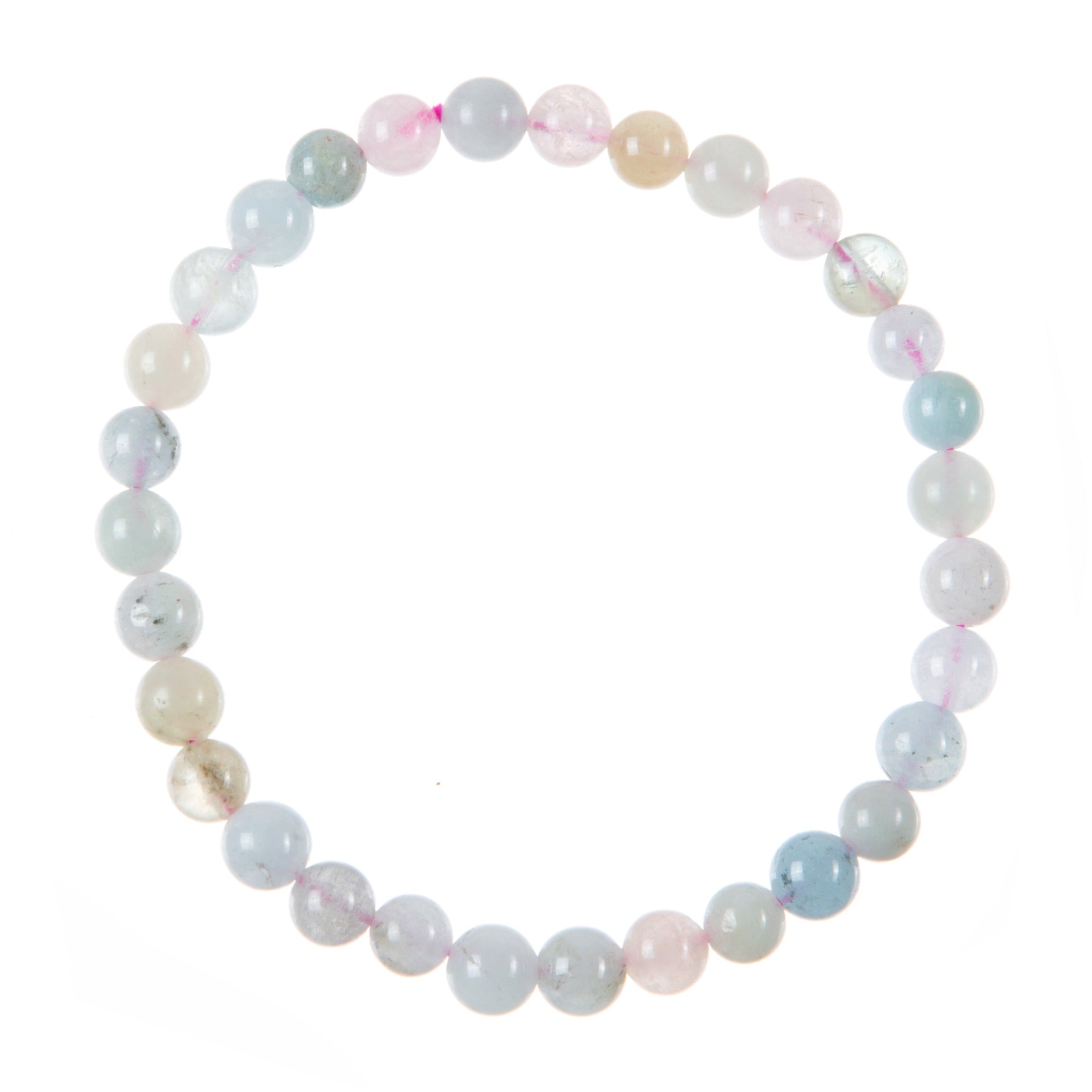 Morganite Stone Stretch Bracelet B3625-6MM