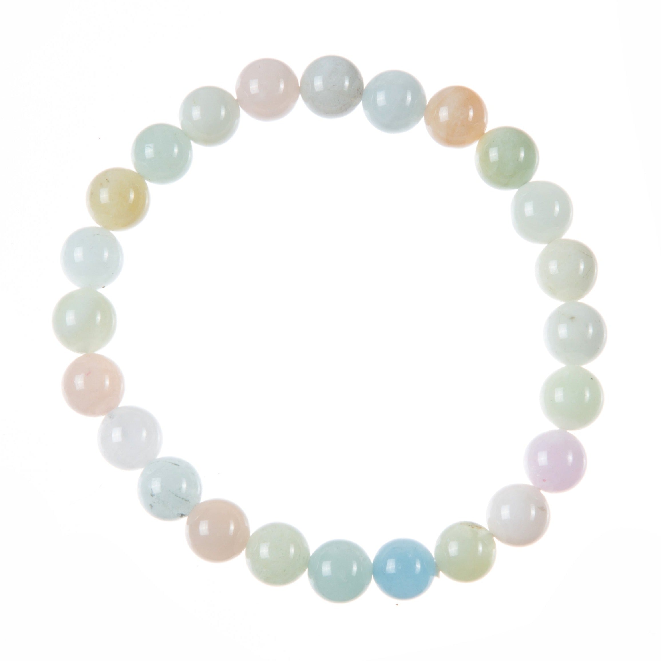 Morganite Stone Stretch Bracelet B3625-8MM