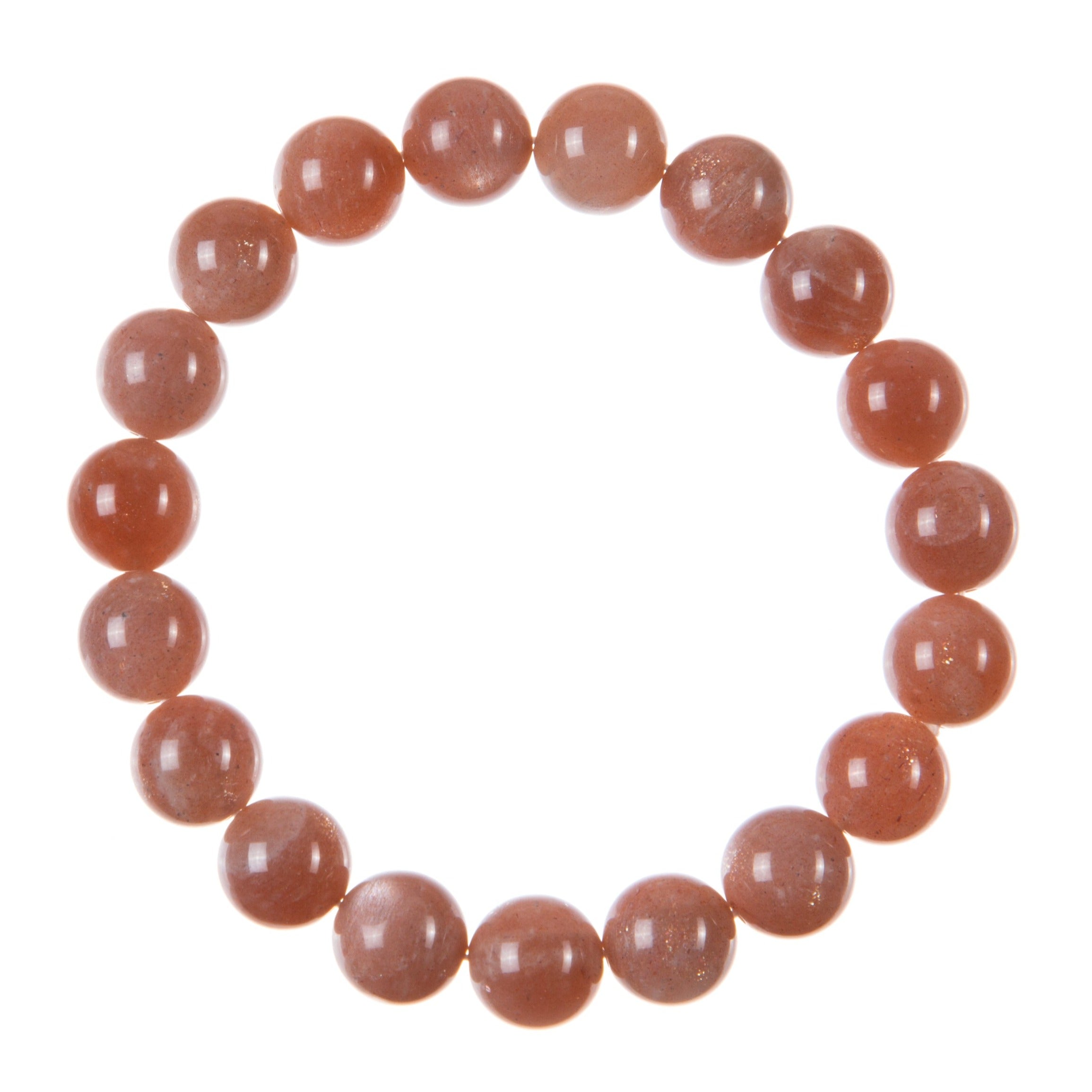 Sunstone Bead Stretch Bracelet B3628-10MM
