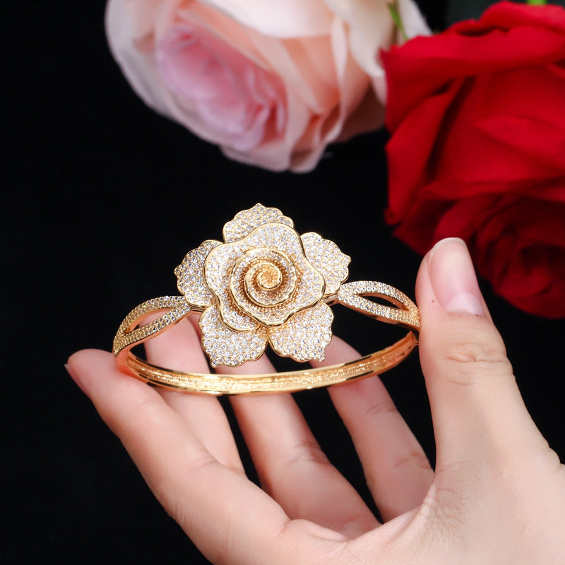 Flower Cubic Zirconia Bracelet B3641