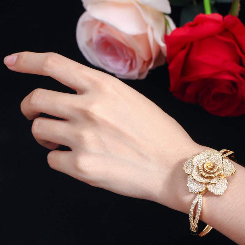 Flower Cubic Zirconia Bracelet B3641