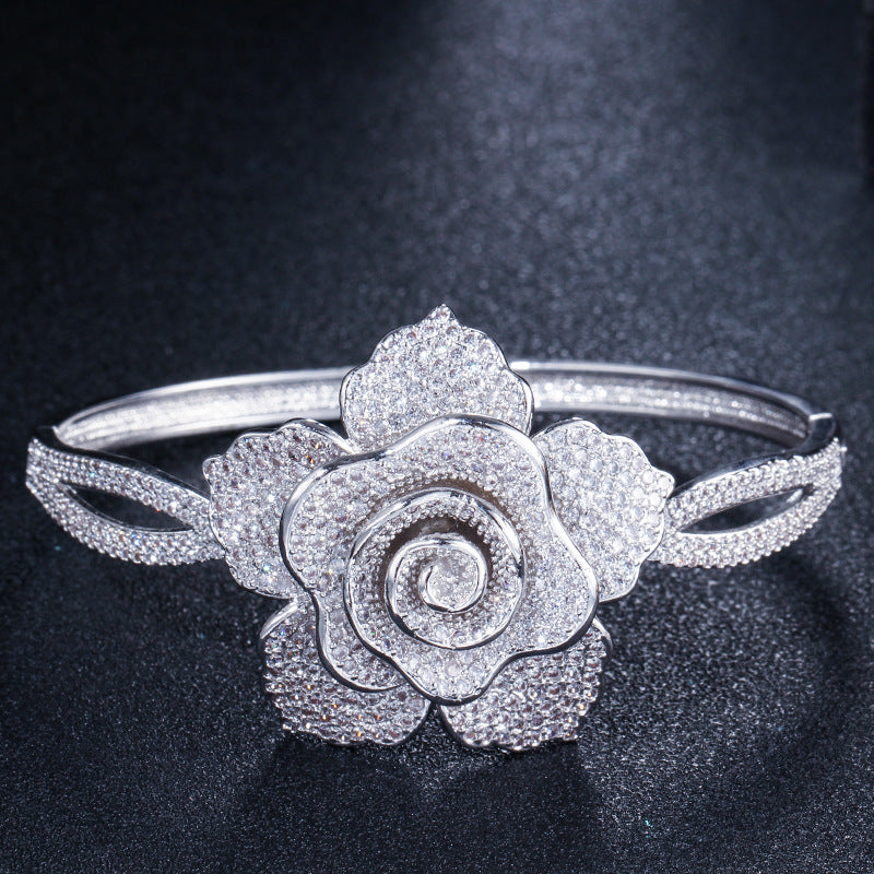 Flower Cubic Zirconia Bracelet B3641