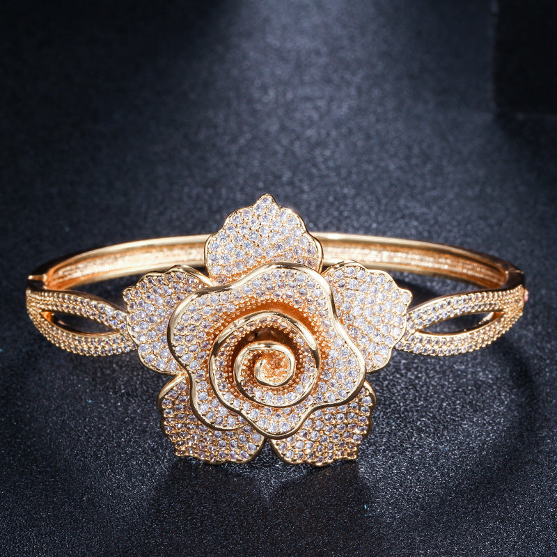 Flower Cubic Zirconia Bracelet B3641