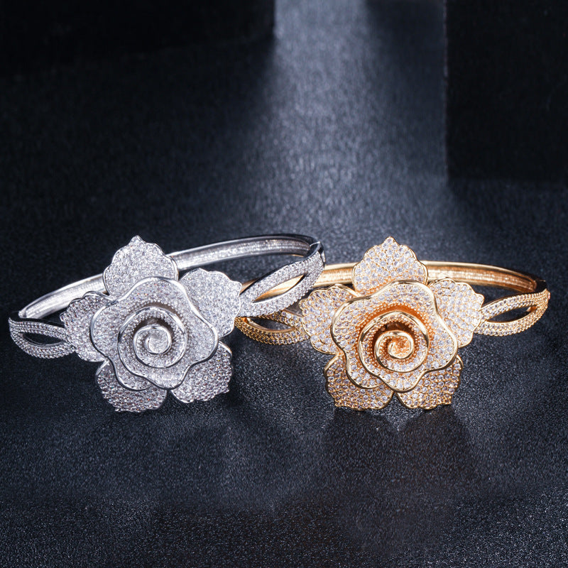 Flower Cubic Zirconia Bracelet B3641
