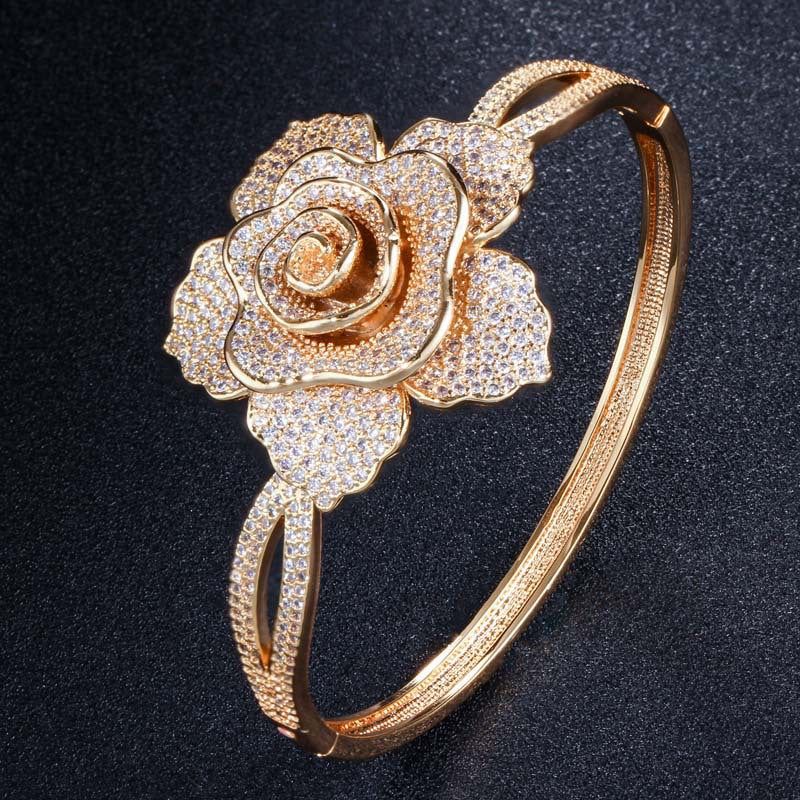 Flower Cubic Zirconia Bracelet B3641