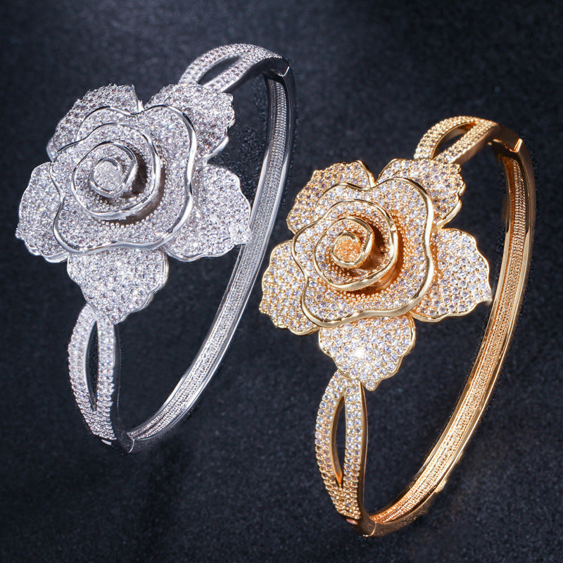 Flower Cubic Zirconia Bracelet B3641