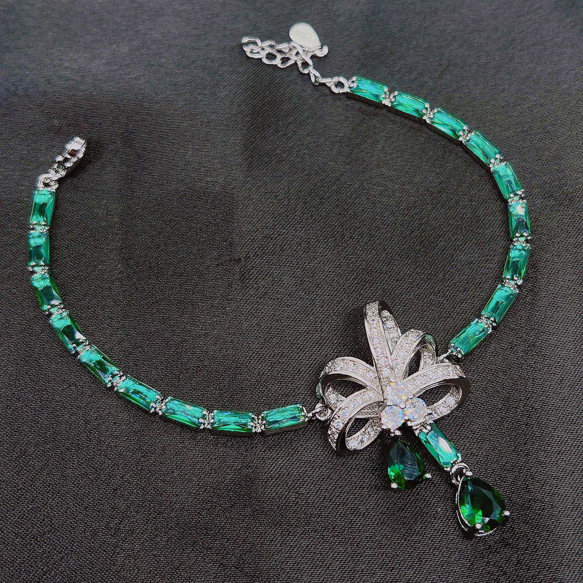 Floral Cubic Zirconia Bracelet B3695