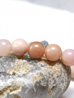 Pink Opal Stone Stretch Bracelet B3713-10MM