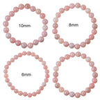 Pink Opal Stone Stretch Bracelet B3713-10MM