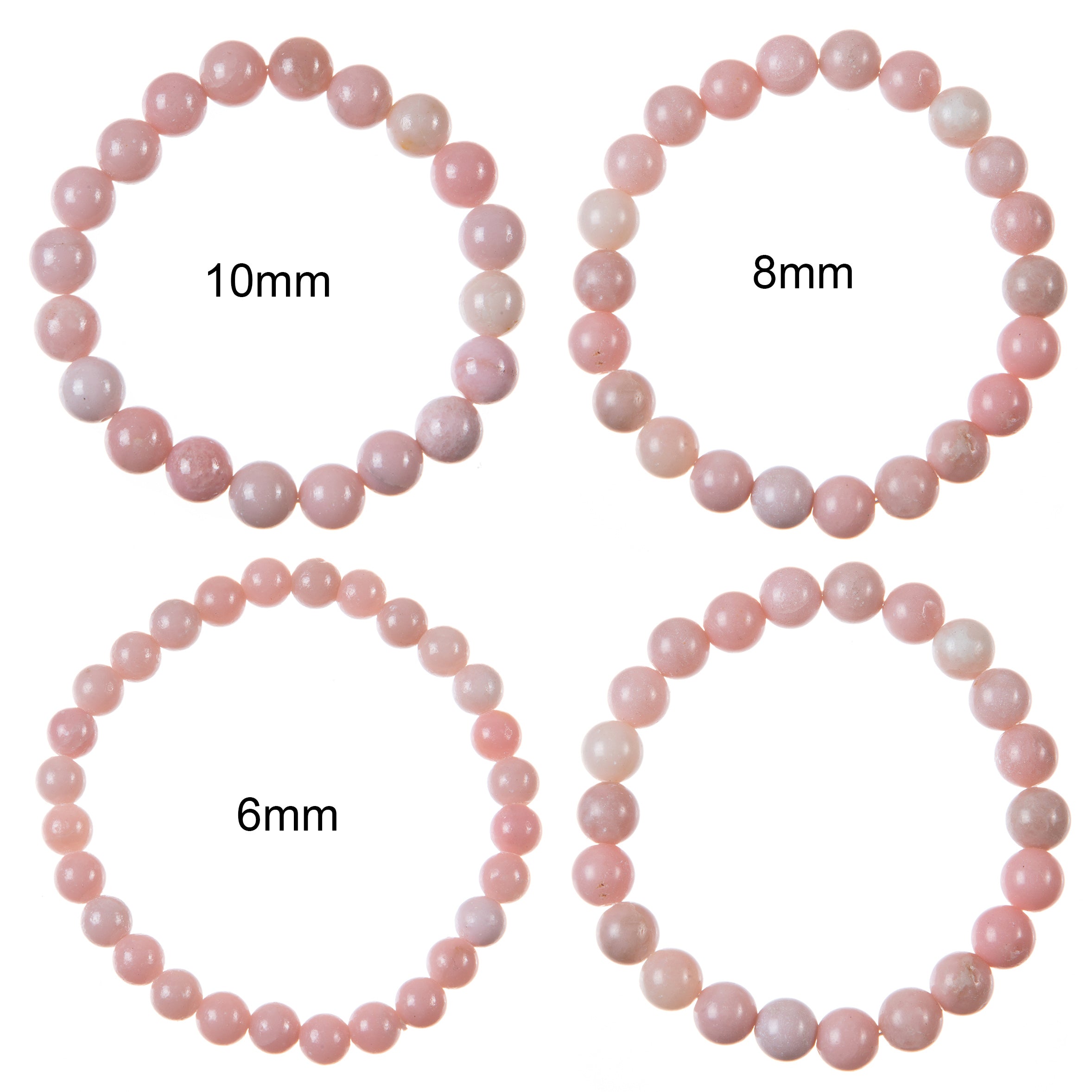 Pink Opal Stone Stretch Bracelet B3713-10MM