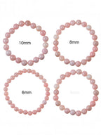 Pink Opal Stone Stretch Bracelet B3713-10MM