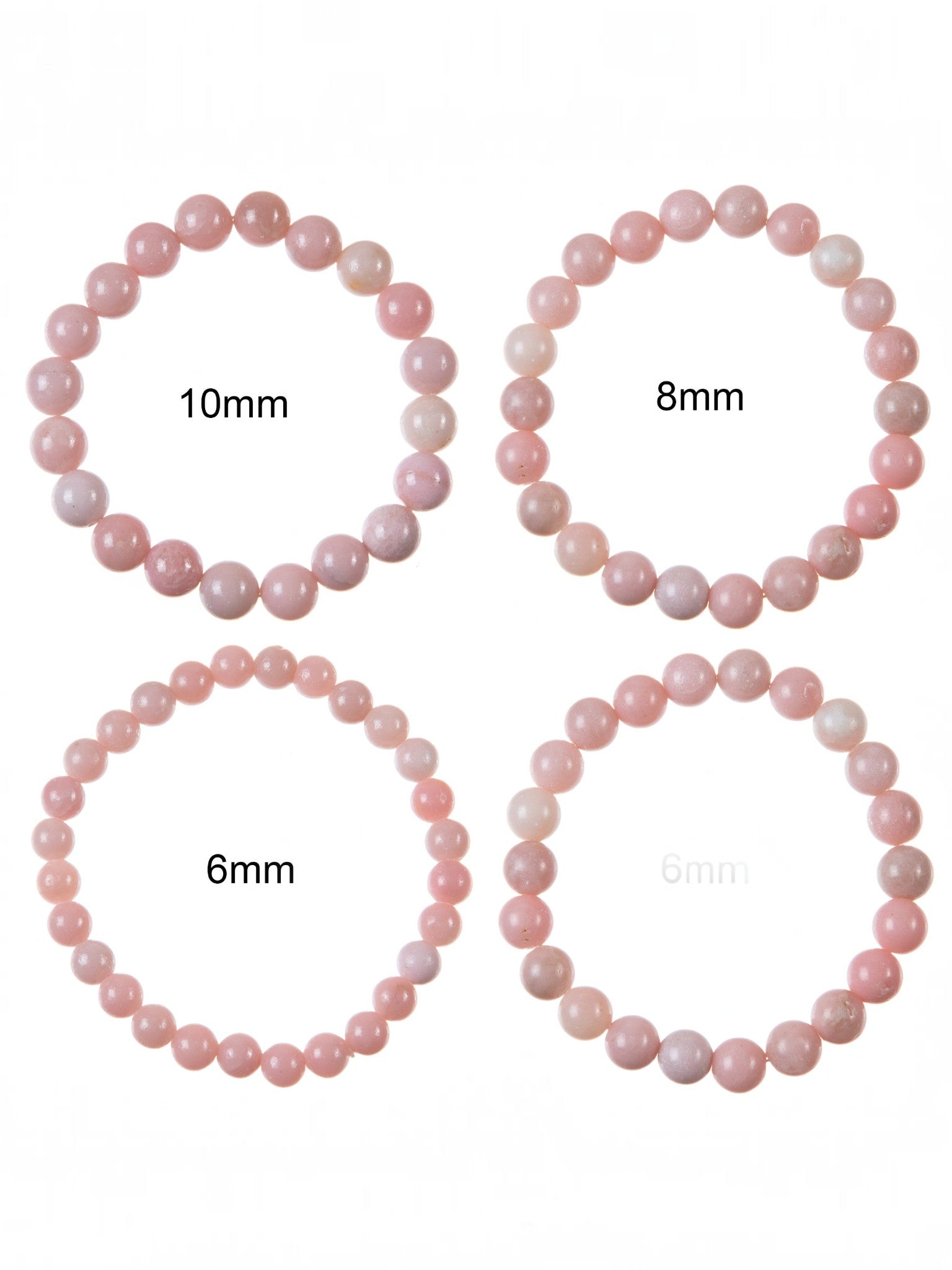 Pink Opal Stone Stretch Bracelet B3713-10MM