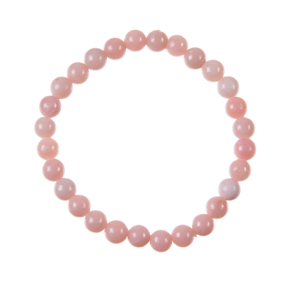 Pink Opal Stone Stretch Bracelet B3713-10MM
