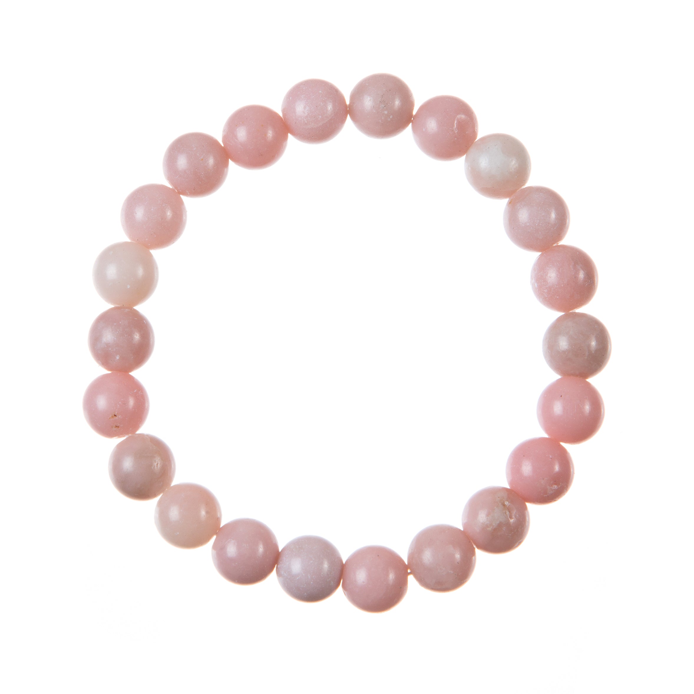 Pink Opal Stone Stretch Bracelet B3713-10MM