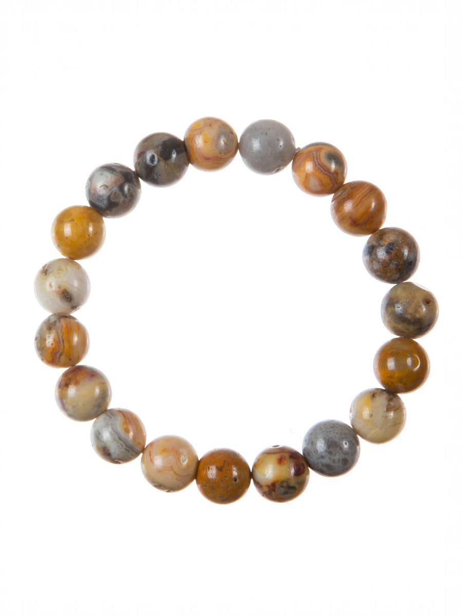 Crazy Agate Stone Stretch Bracelet B3714-10MM