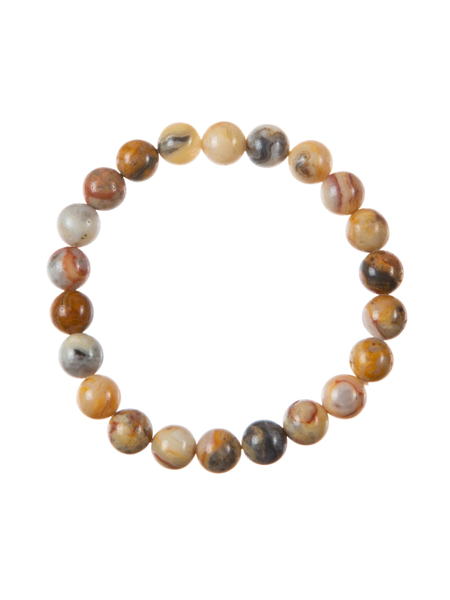 Crazy Agate Stone Stretch Bracelet B3714-8MM