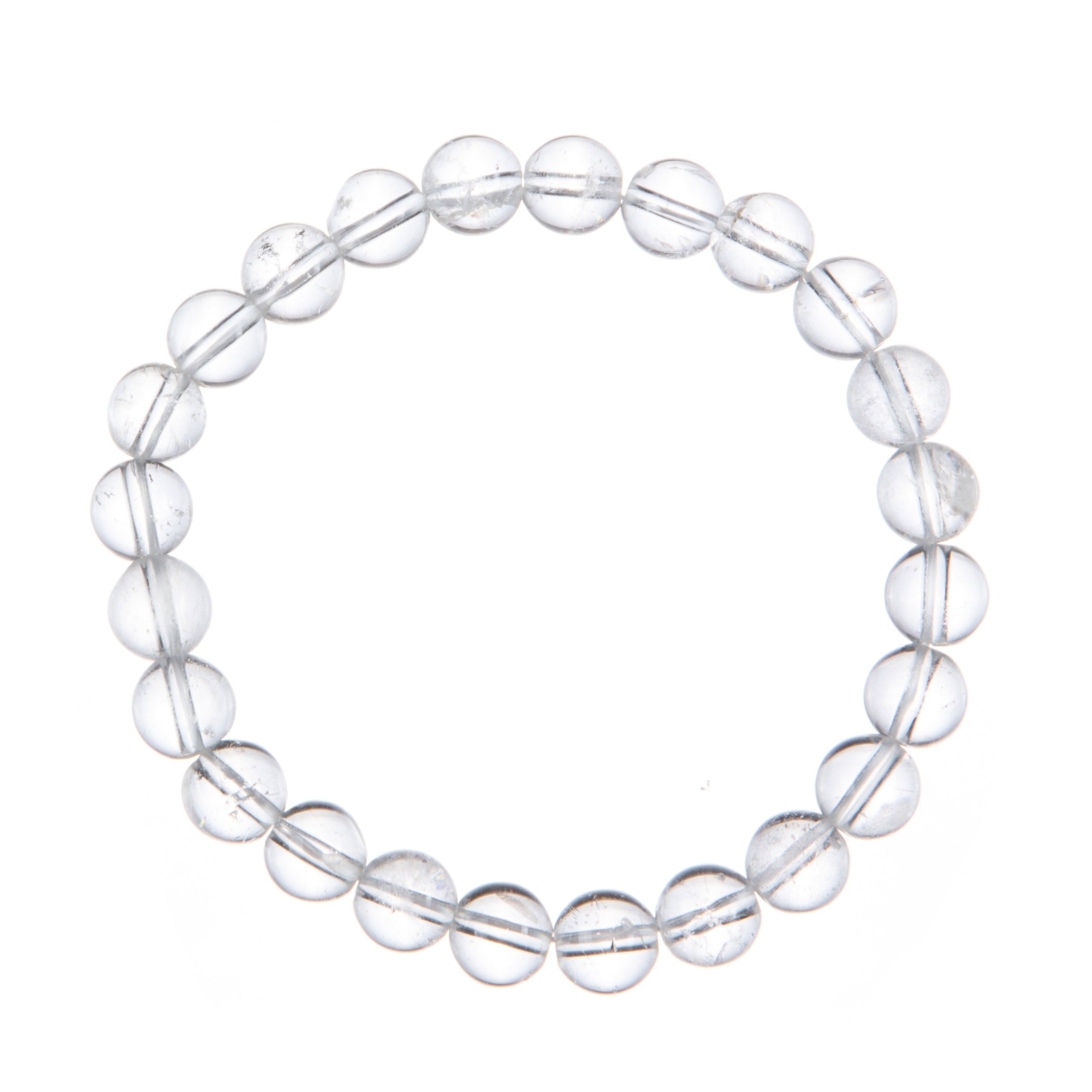 Clear Quartz Stone Stretch Bracelet B3715-8MM