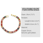 Cubic Zirconia Chain Bracelet B3731