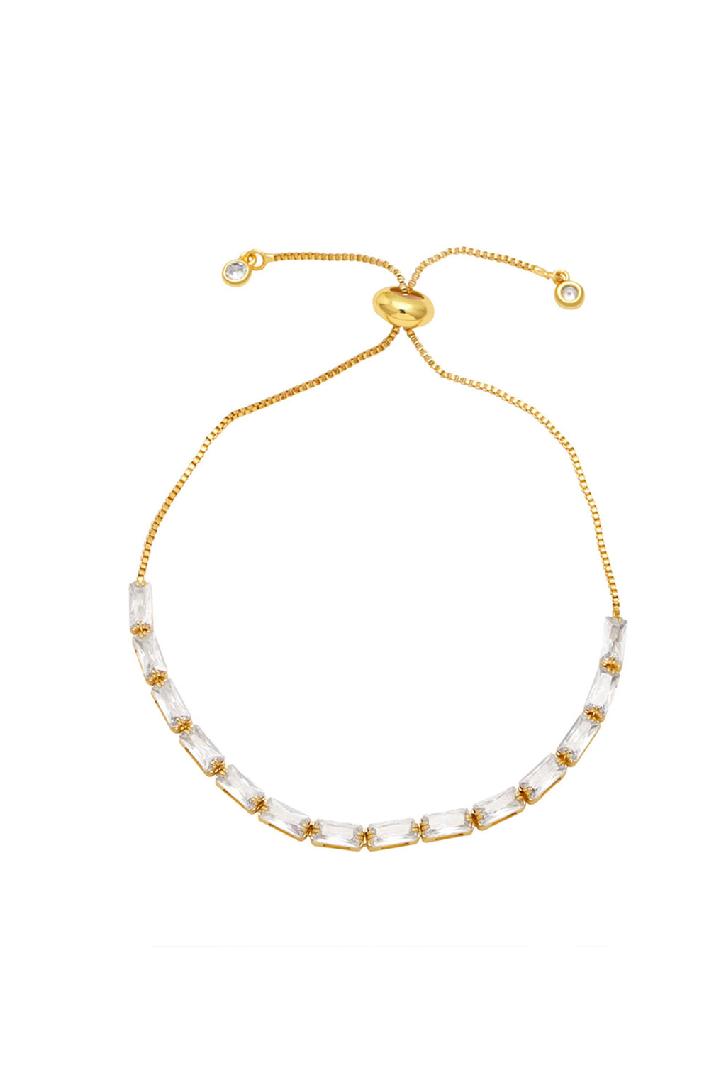 Cubic Zirconia Chain Bracelet B3848