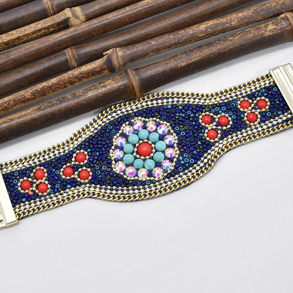 Behemia Seed Bead Magnetic Bracelet B3879