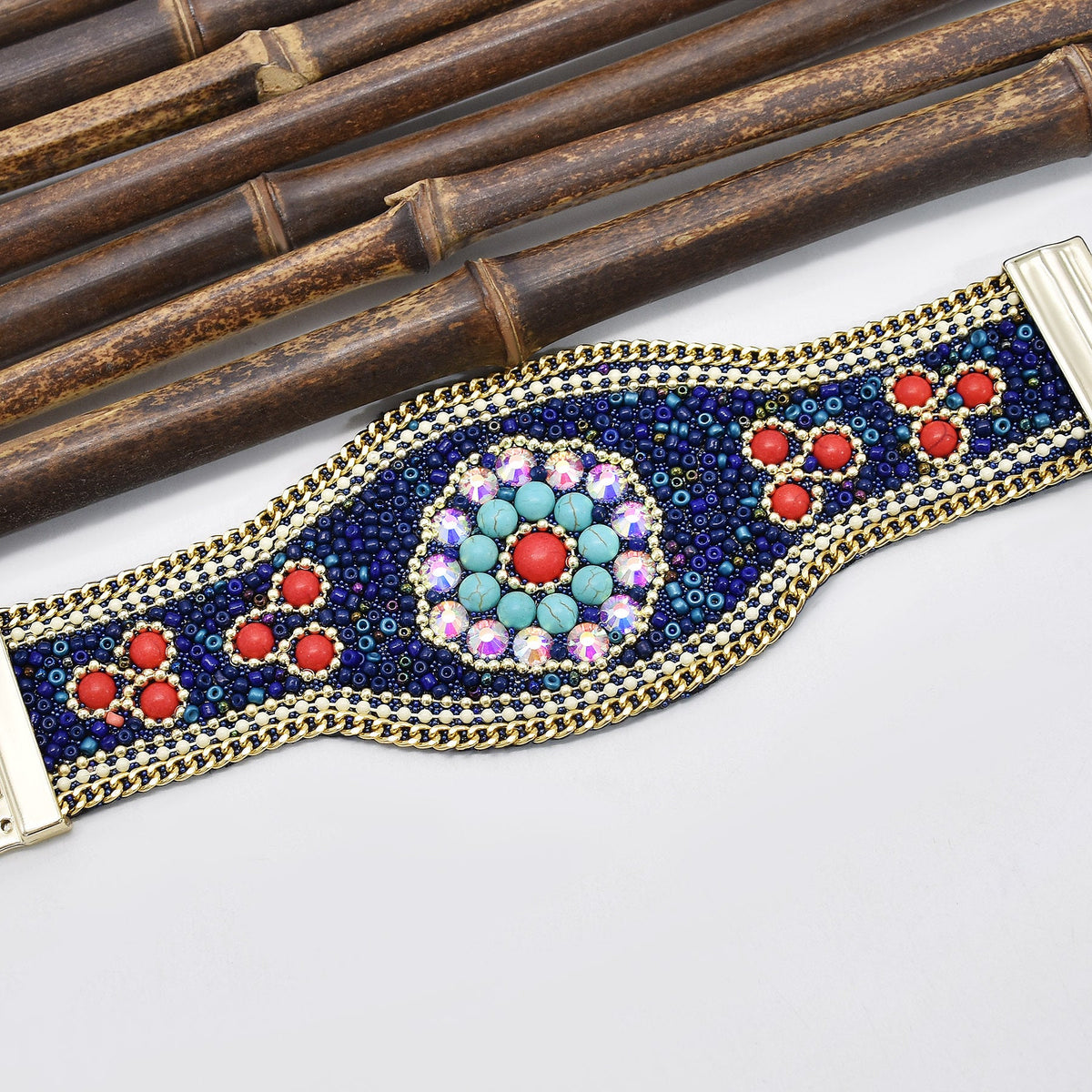Behemia Seed Bead Magnetic Bracelet B3879
